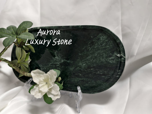 Emerald Green Marble Tea Tray