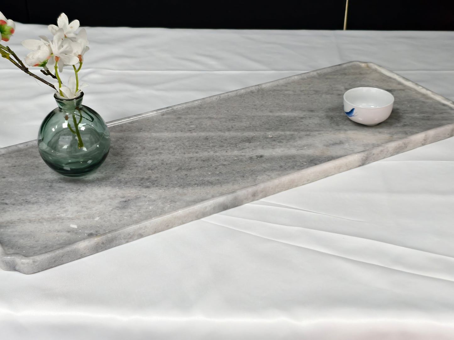 Blue Crystal Luxury Stone Tea Tray