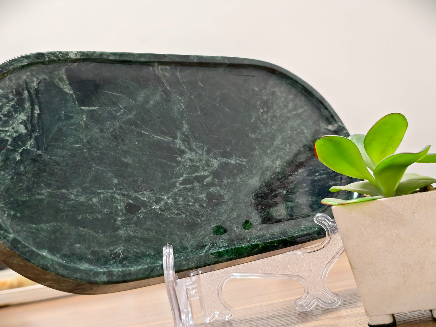 Emerald Green Marble Tea Tray
