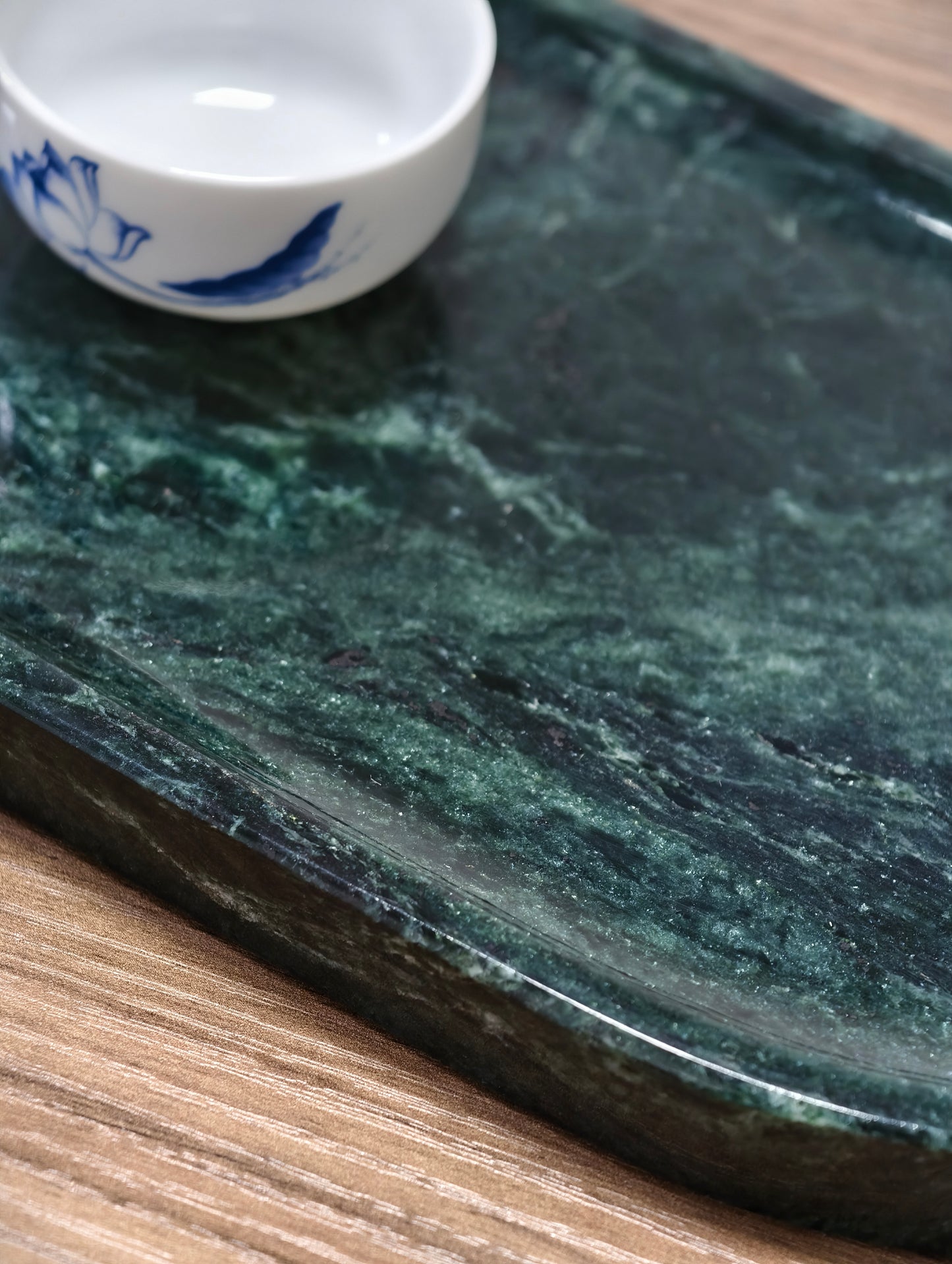 Emerald Green Marble Tea Tray