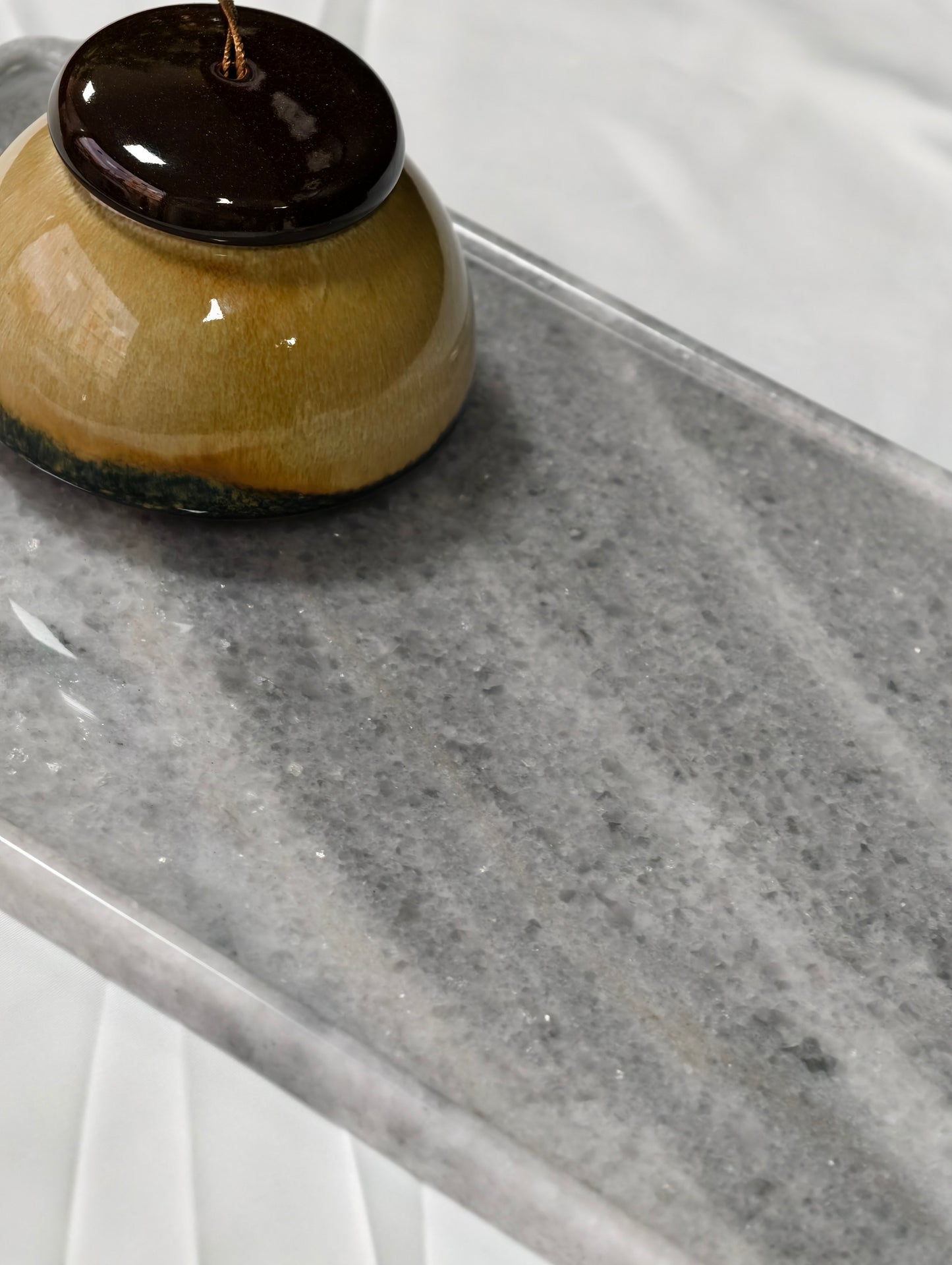 Blue Crystal Luxury Stone Tea Tray