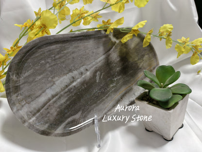 Venetian Brown Luxury Stone Tea Tray