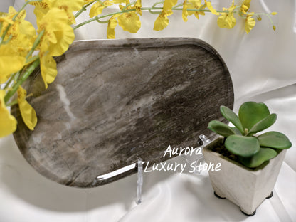 Venetian Brown Luxury Stone Tea Tray